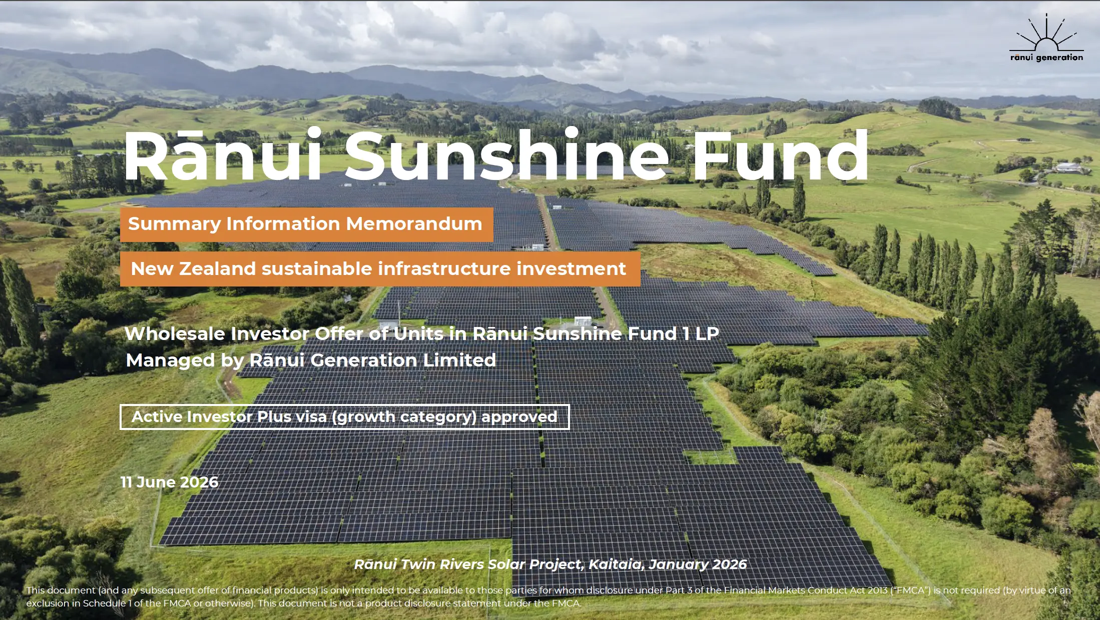 Information Memorandum Cover